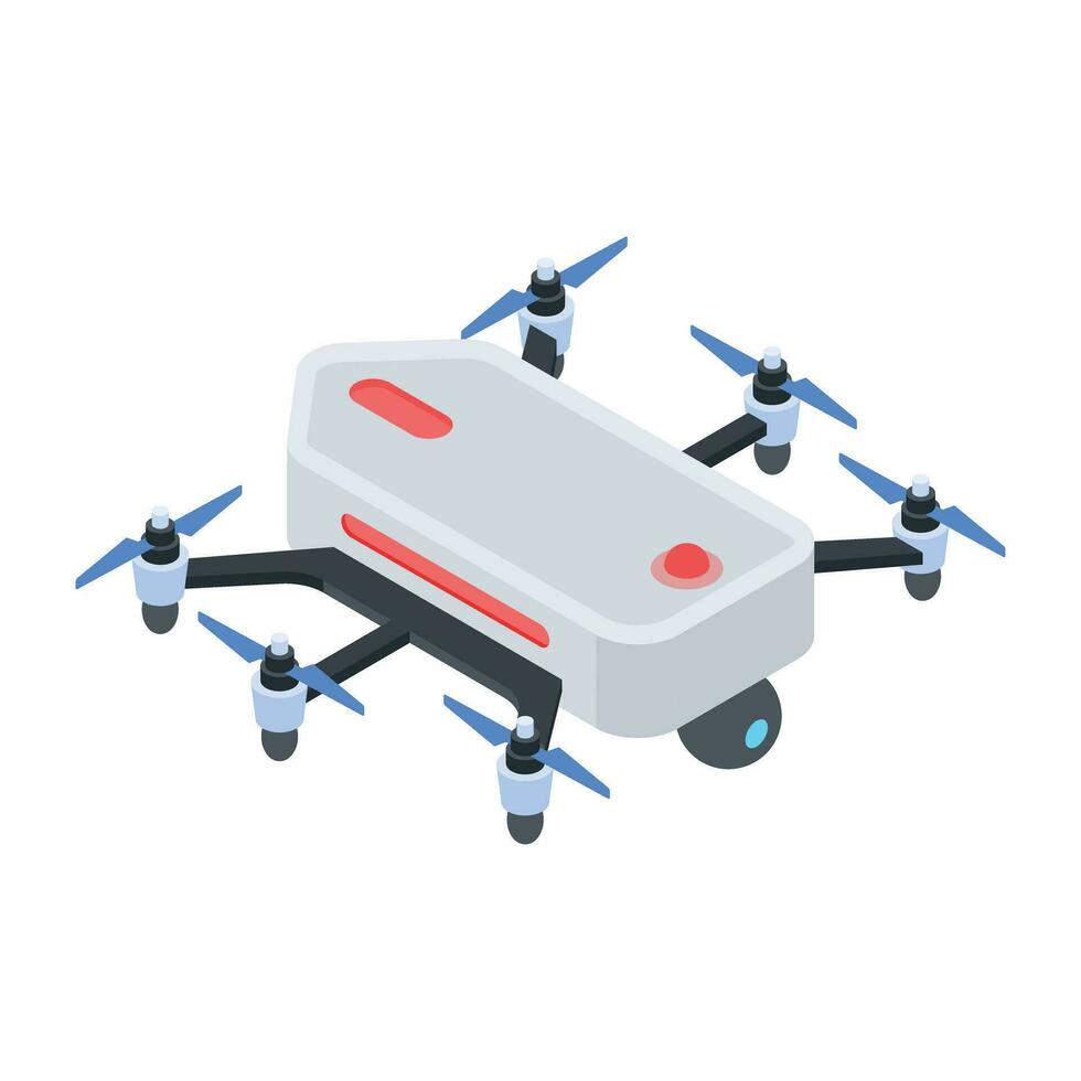 Aerial Technology Isometric Icon vector