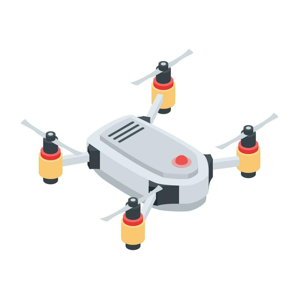 Aerial Drones Isometric Icon vector