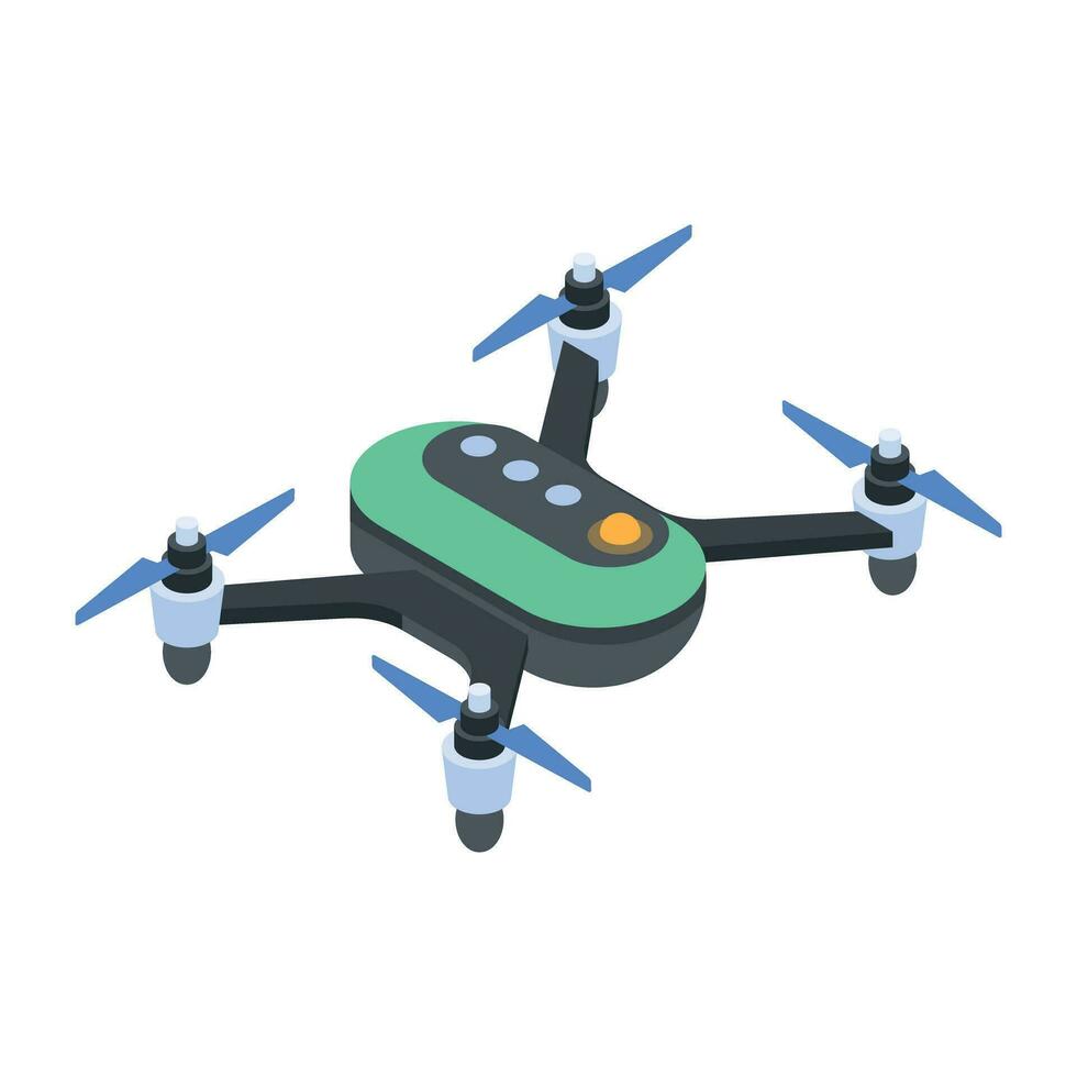 Aerial Technology Isometric Icon vector