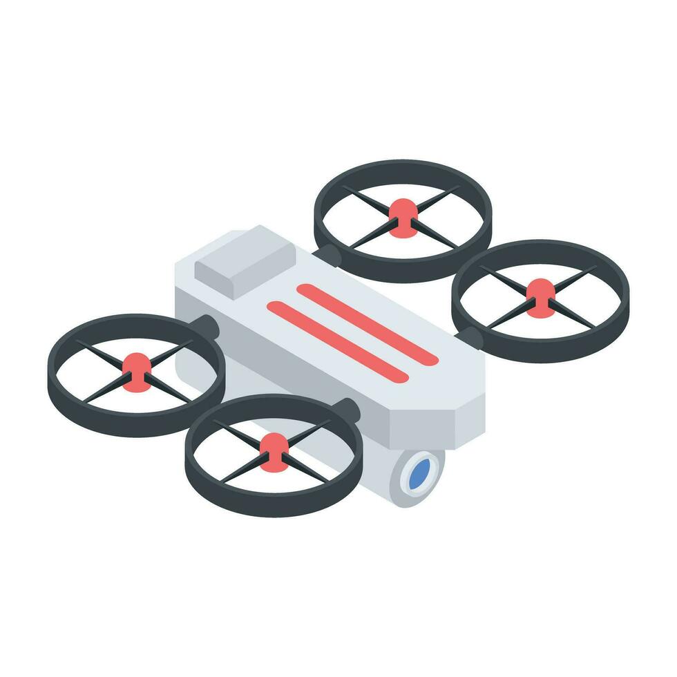 Drone Technology Isometric Icon vector