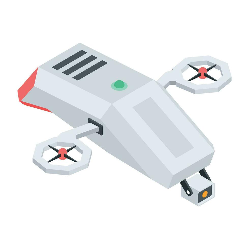 Aerial Technology Isometric Icon vector