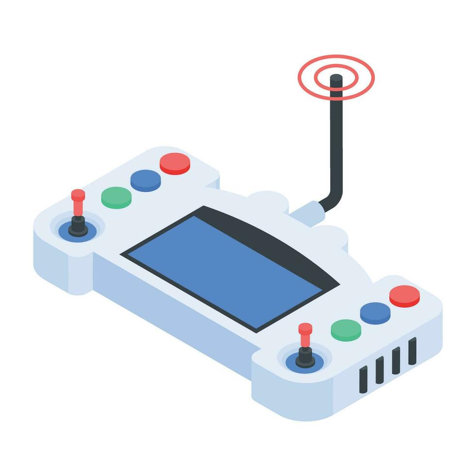 Check out handy isometric icon of a drone controller vector