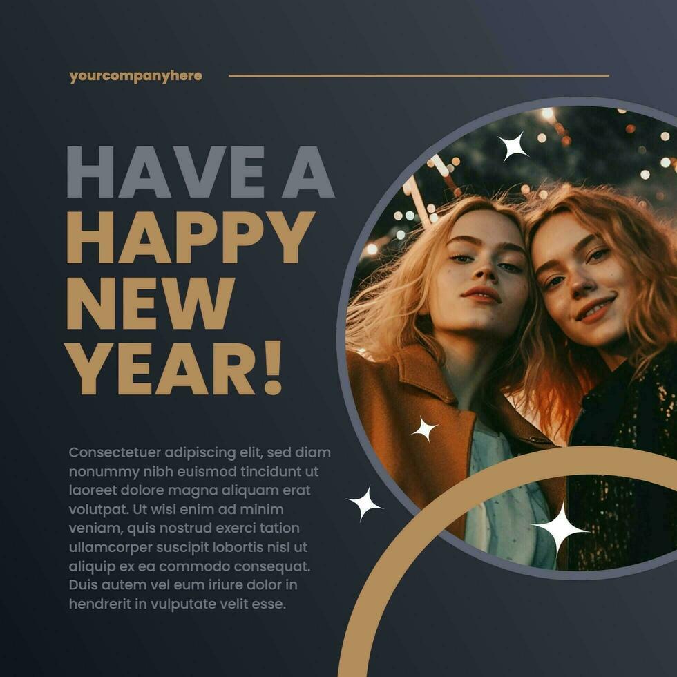 New Year Celebration LinkedIn Post template