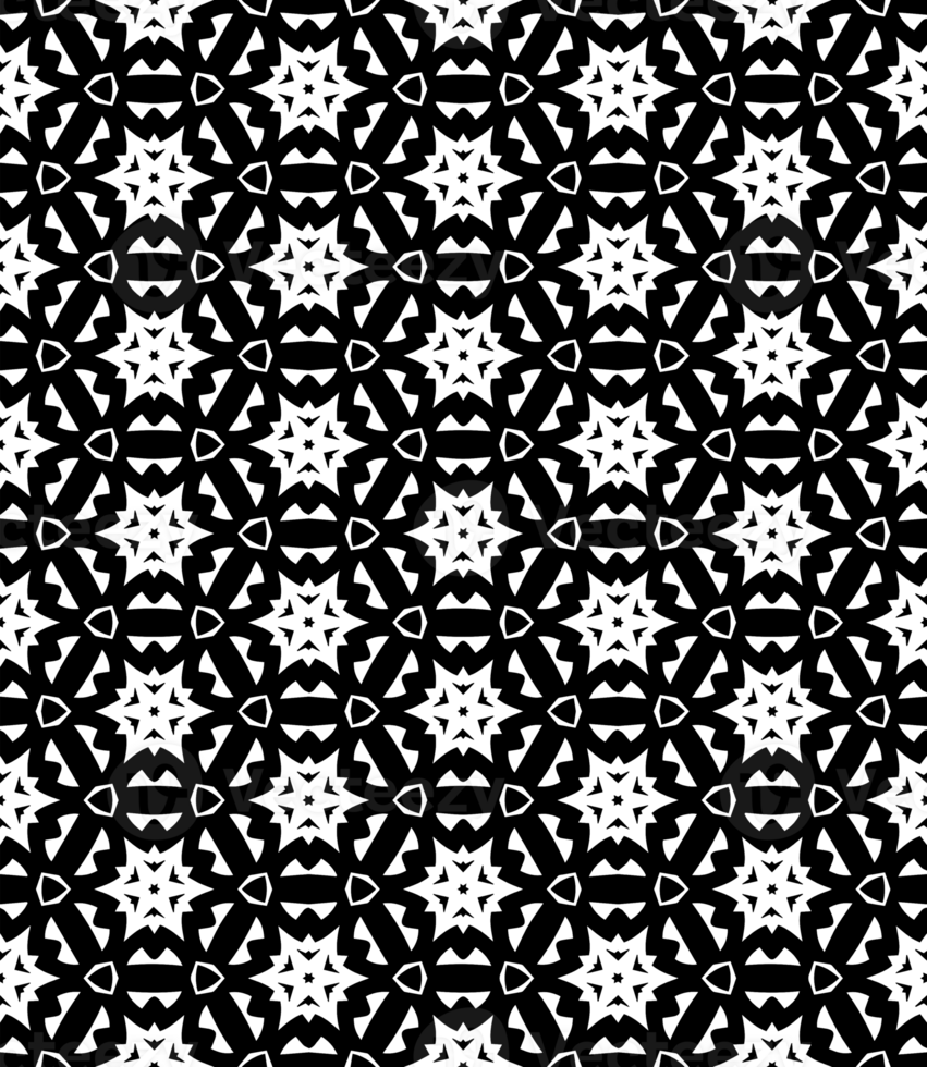Black seamless abstract pattern. Overlay for background and backdrop. Ornamental design. PNG graphic illustration with transparent background.