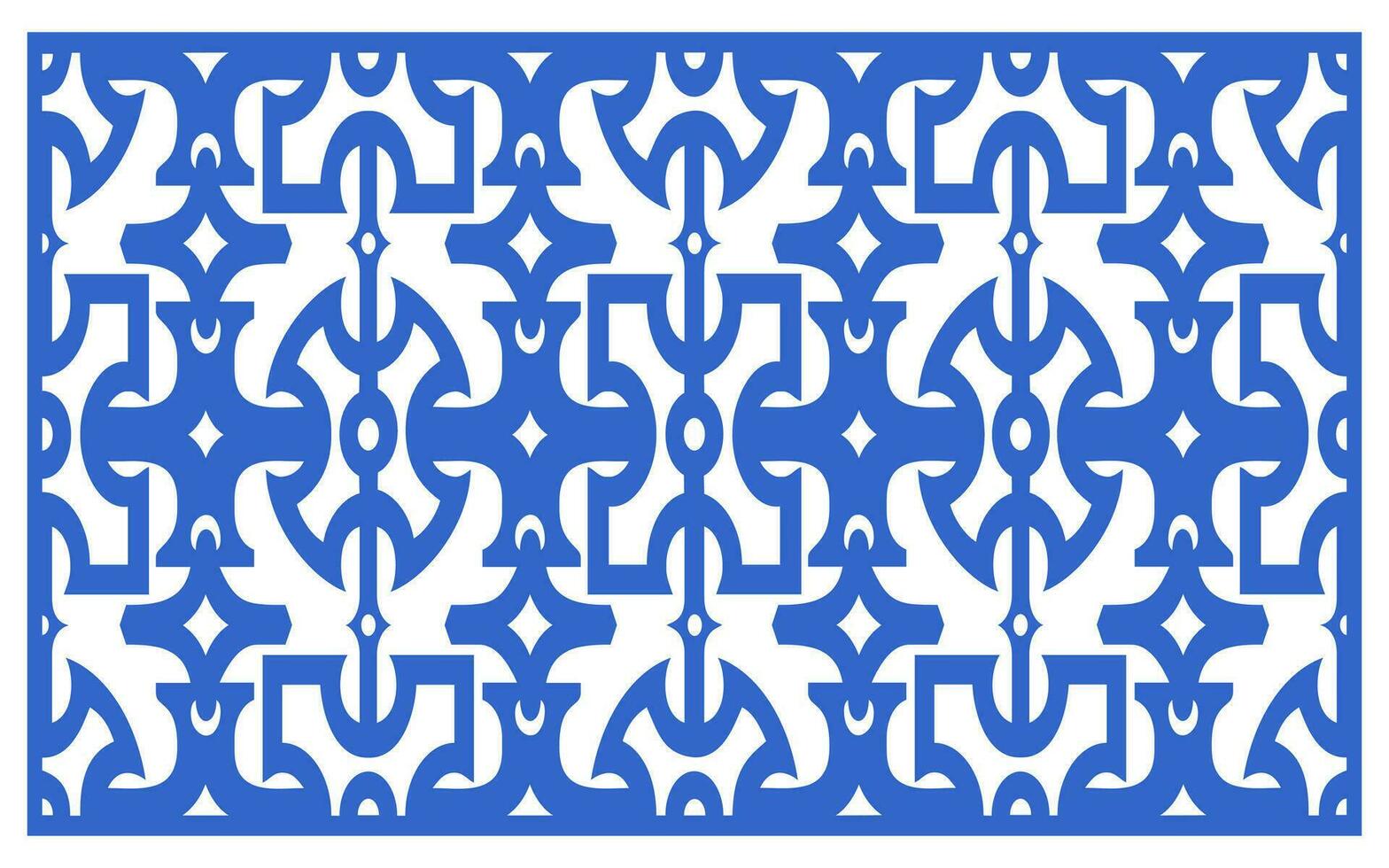 Decorative floral patterns, geometric template for cnc laser cutting vector