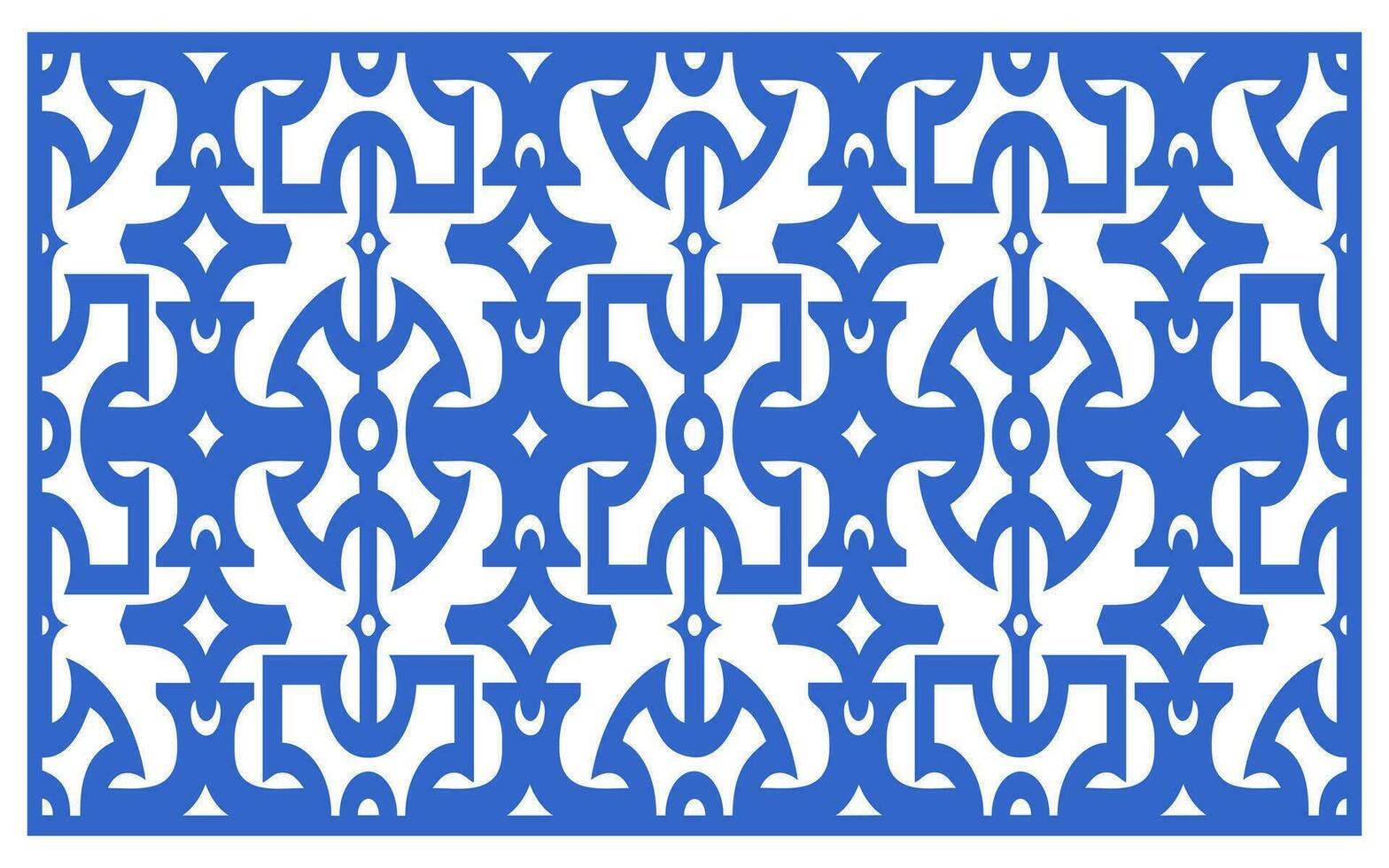 Decorative floral patterns, geometric template for cnc laser cutting vector