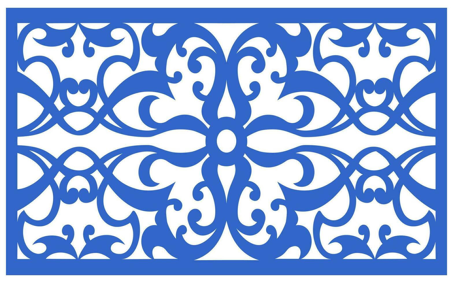 Decorative floral patterns, geometric template for cnc laser cutting vector