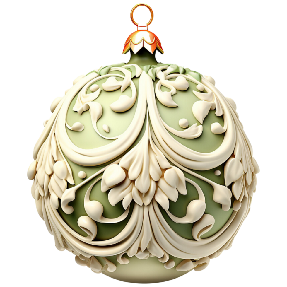 AI generated 3d Christmas Ornament png