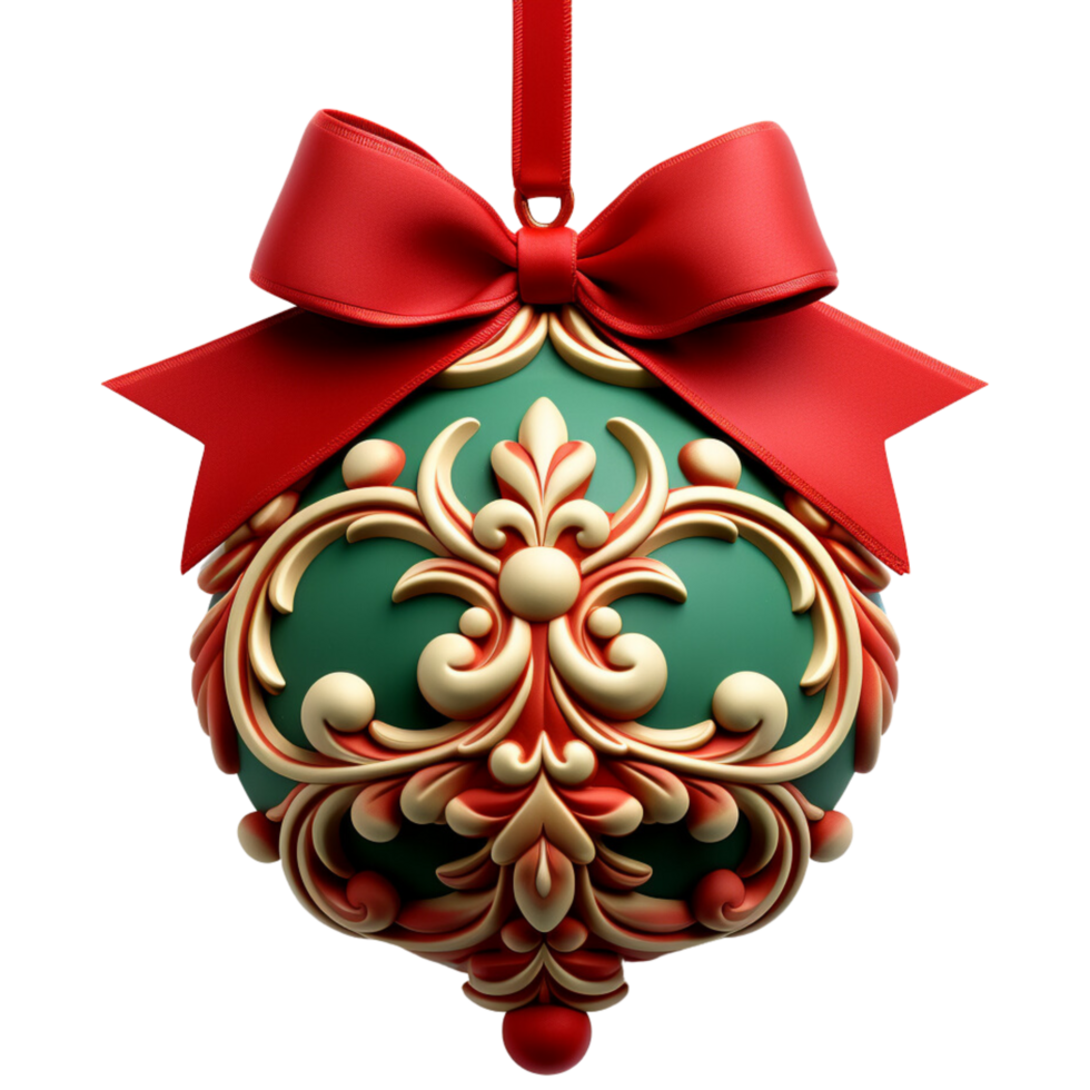 AI generated 3d Christmas Ornament png
