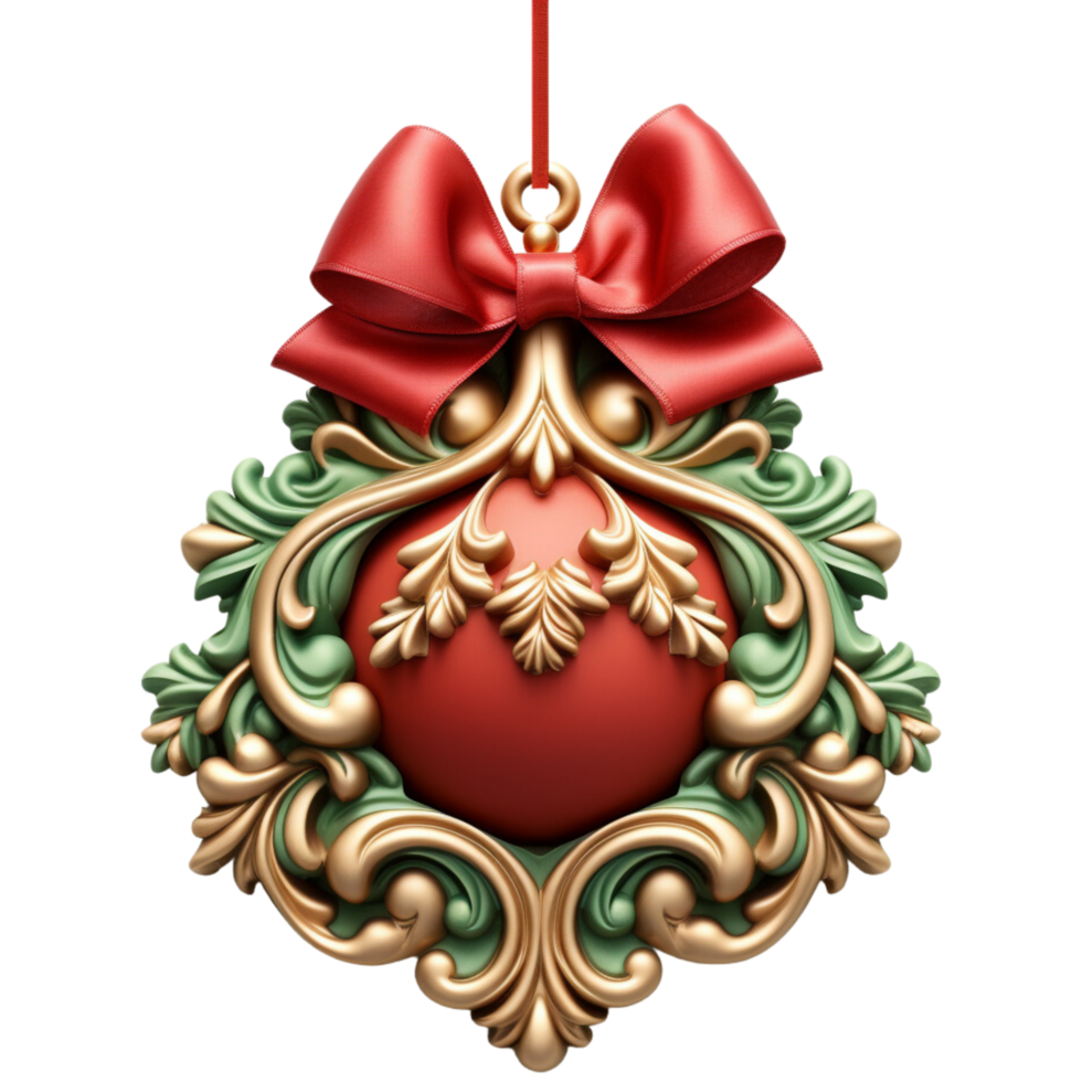 AI generated 3d Christmas Ornament png