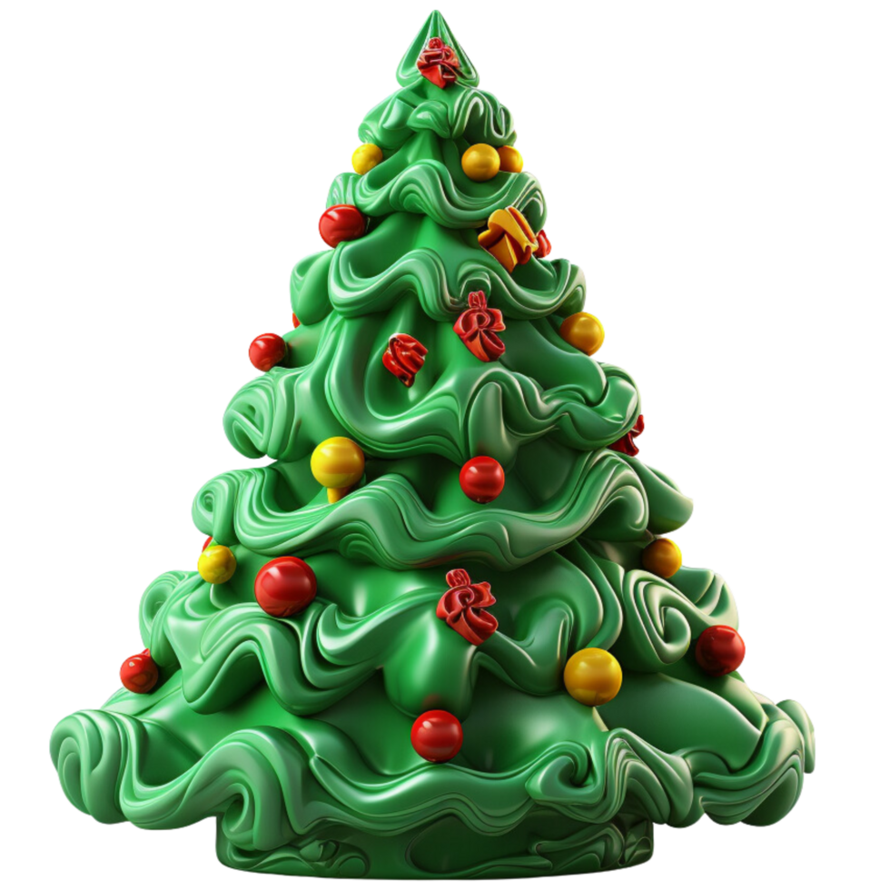 ai generato 3d Natale albero png