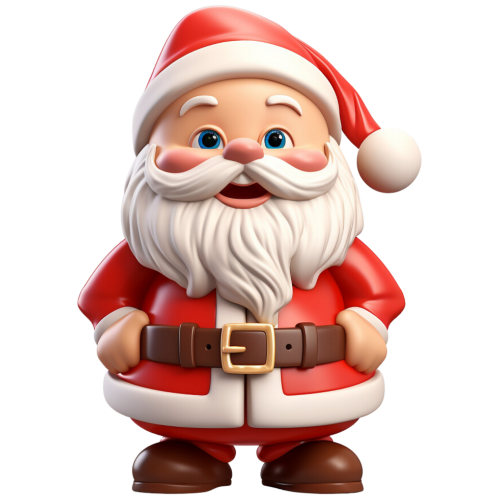 ai generato 3d Santa Claus png