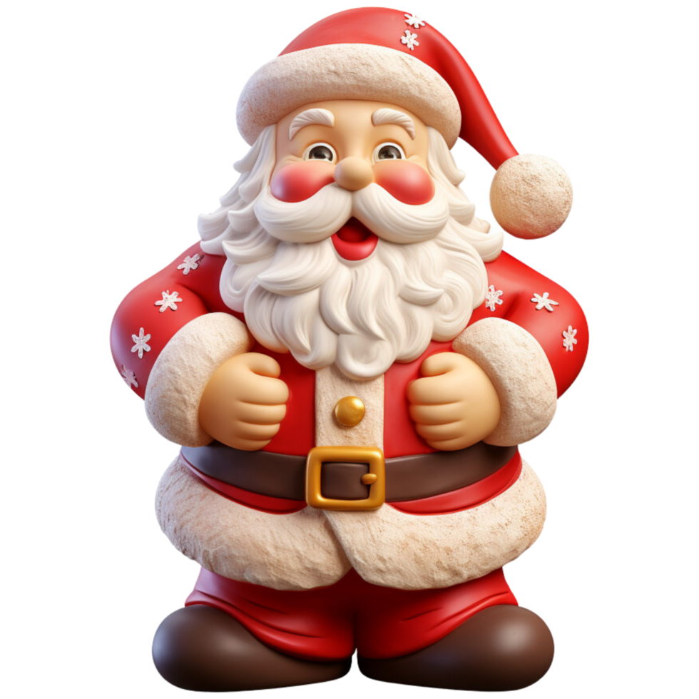 AI generated 3d Santa Claus png