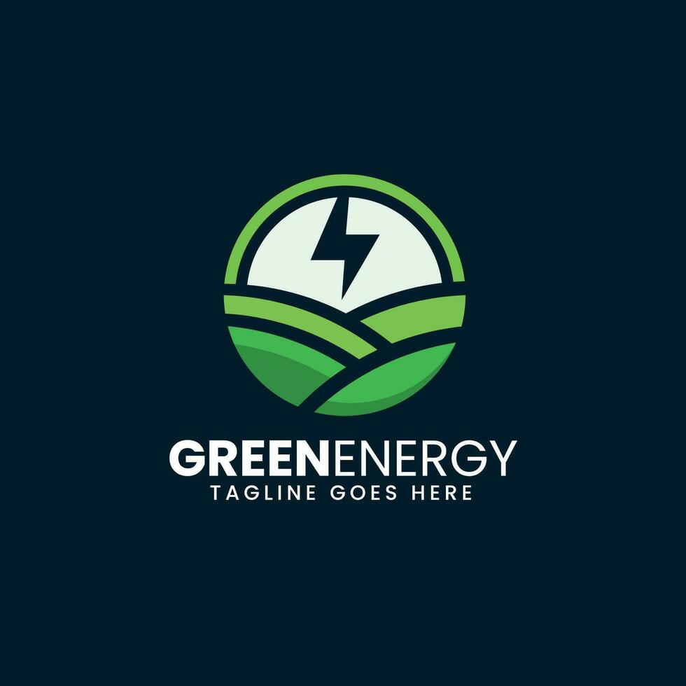 Green Energy power logo design vector