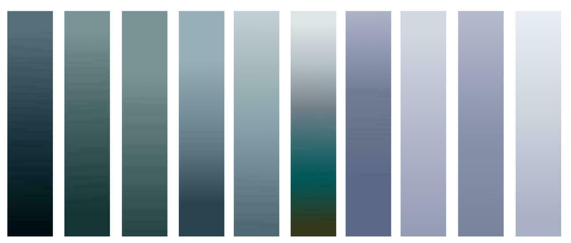 Set of gradients bright, smooth, pastel gradient colors designs for devices, computers and modern smartphone screen backgrounds. Vector illustration.