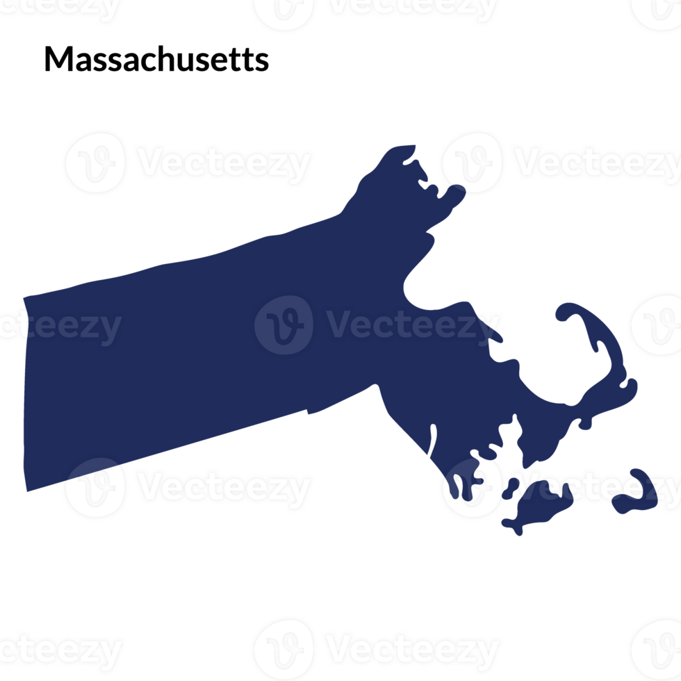 Massachusetts State map. USA map png