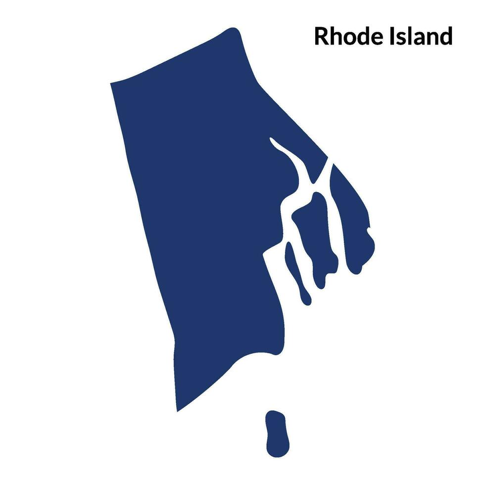 Map of  Rhode Island. USA map vector