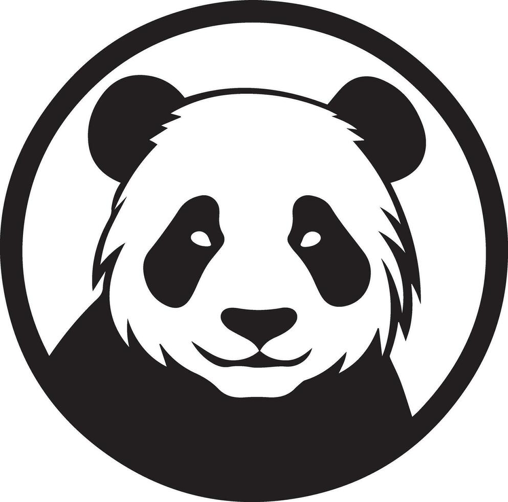 Panda Logo Vector silhouette illustration 3