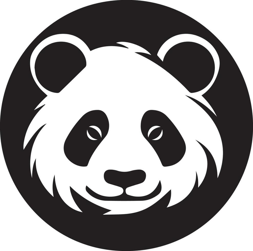 panda logo vector silueta ilustración