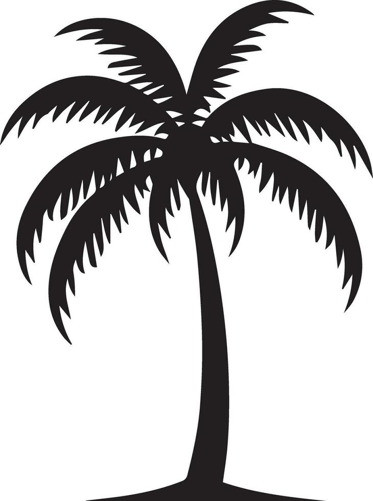 Coconut tree vector silhouette illustration 2