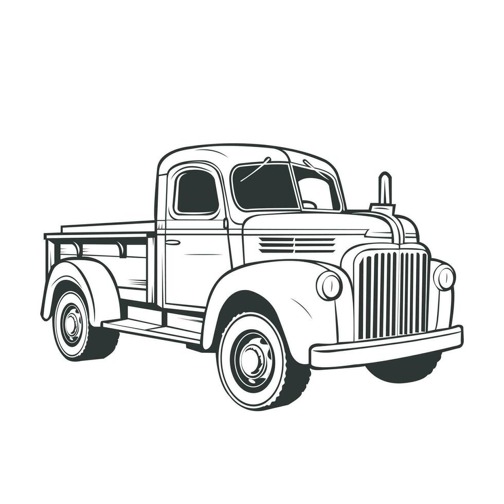 Retro Classic Vintage Truck vector design