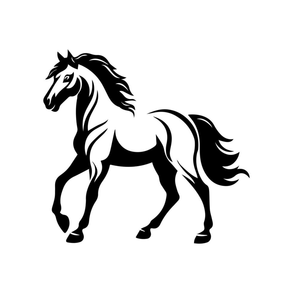 diseño de ilustración de vector de caballo