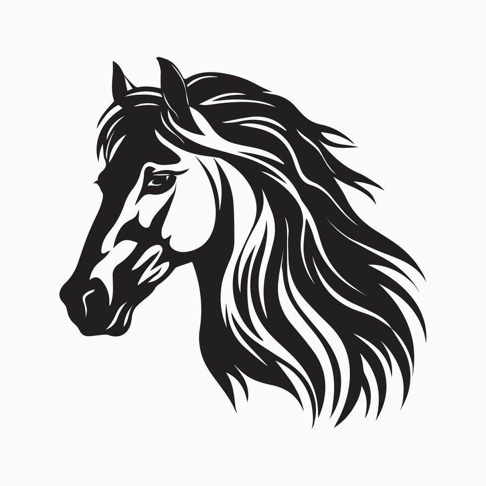 caballo, vector, ilustración vector