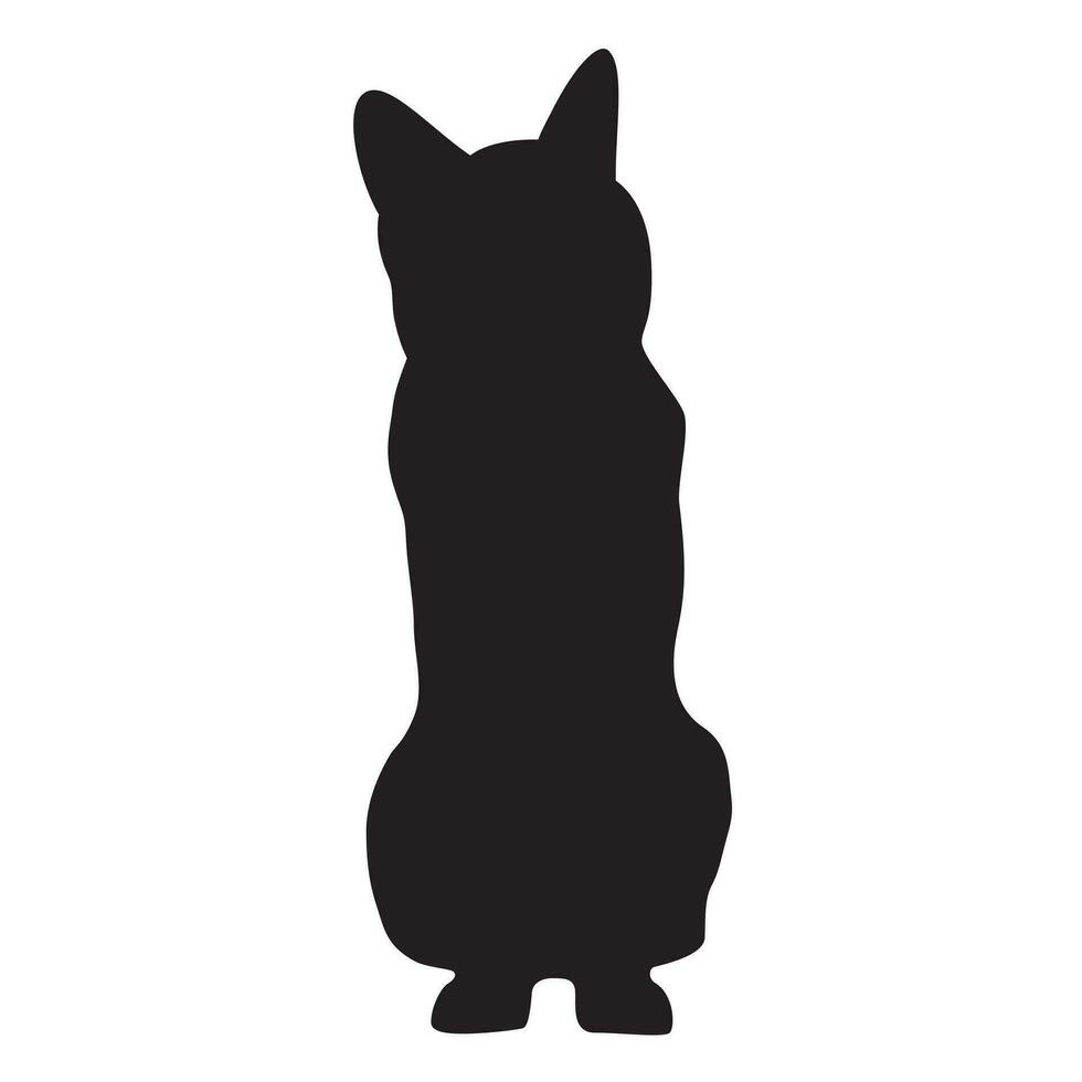 Cats Silhouettes on a white background. vector