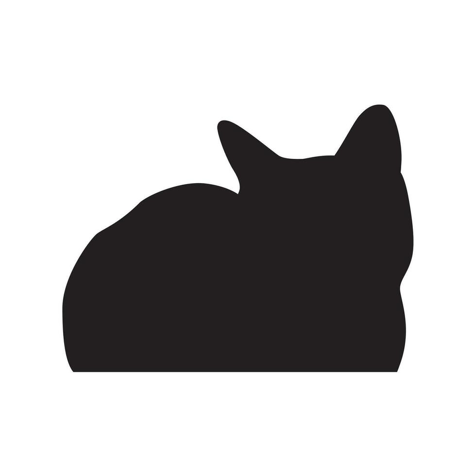 Cats Silhouettes on a white background. vector