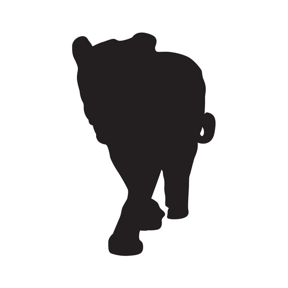 Silhouette lion vector illustration