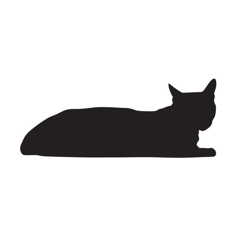 gato silueta logo diseño vector ilustración