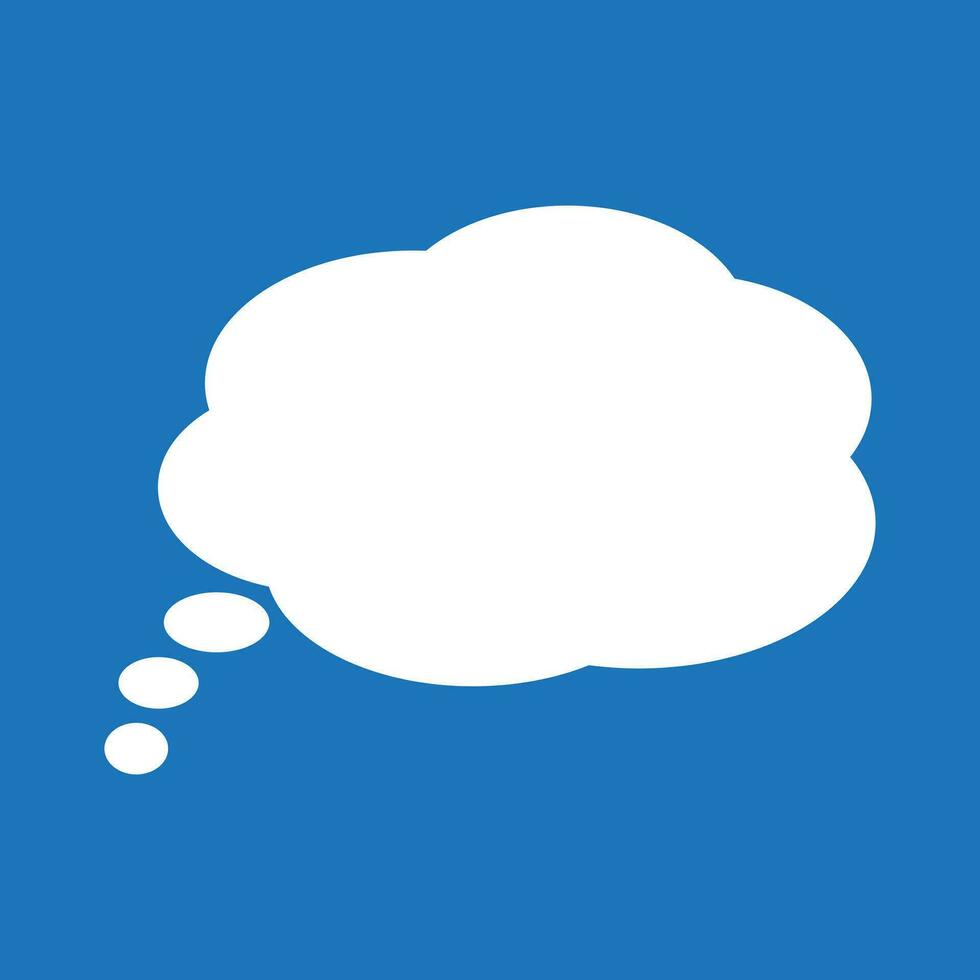 Speech or think bubble, empty communication cloud. Vector design element.