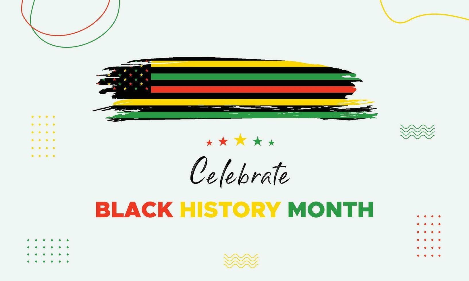 Black History Month celebrated. February national black history month African American vector illustration Template for background, banner, card, poster with text inscription