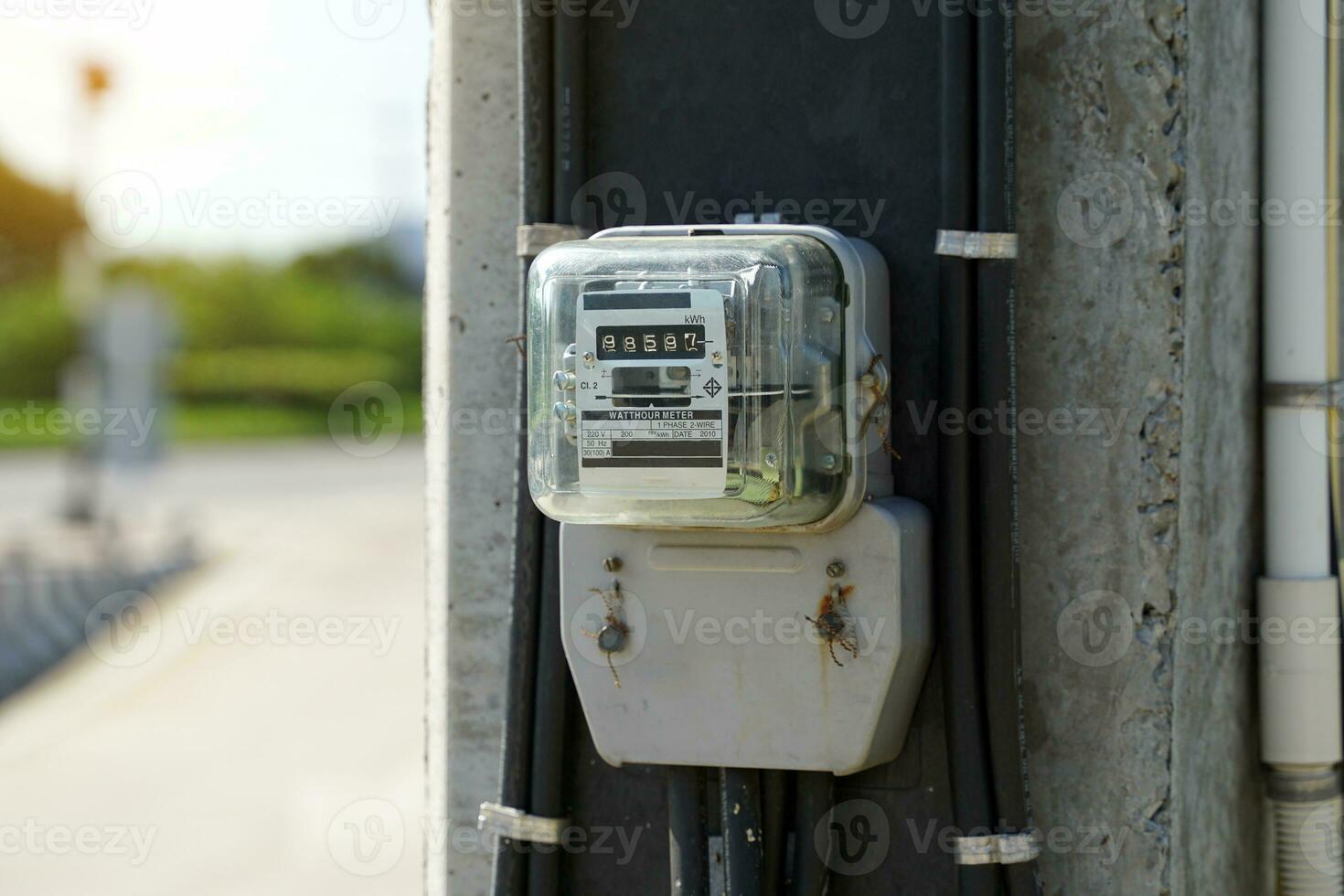 An electric meter is a device used to measure and display electrical quantities such as current, voltage, resistance, and power. There are many sizes suitable for use. photo