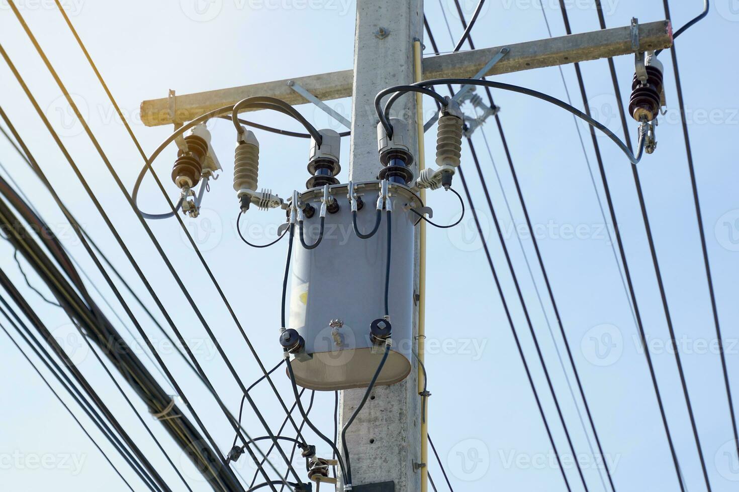 A transformer is a type of electromechanical that can change the voltage level from a higher voltage to a lower according to the needs of the application. Soft and selective focus. photo