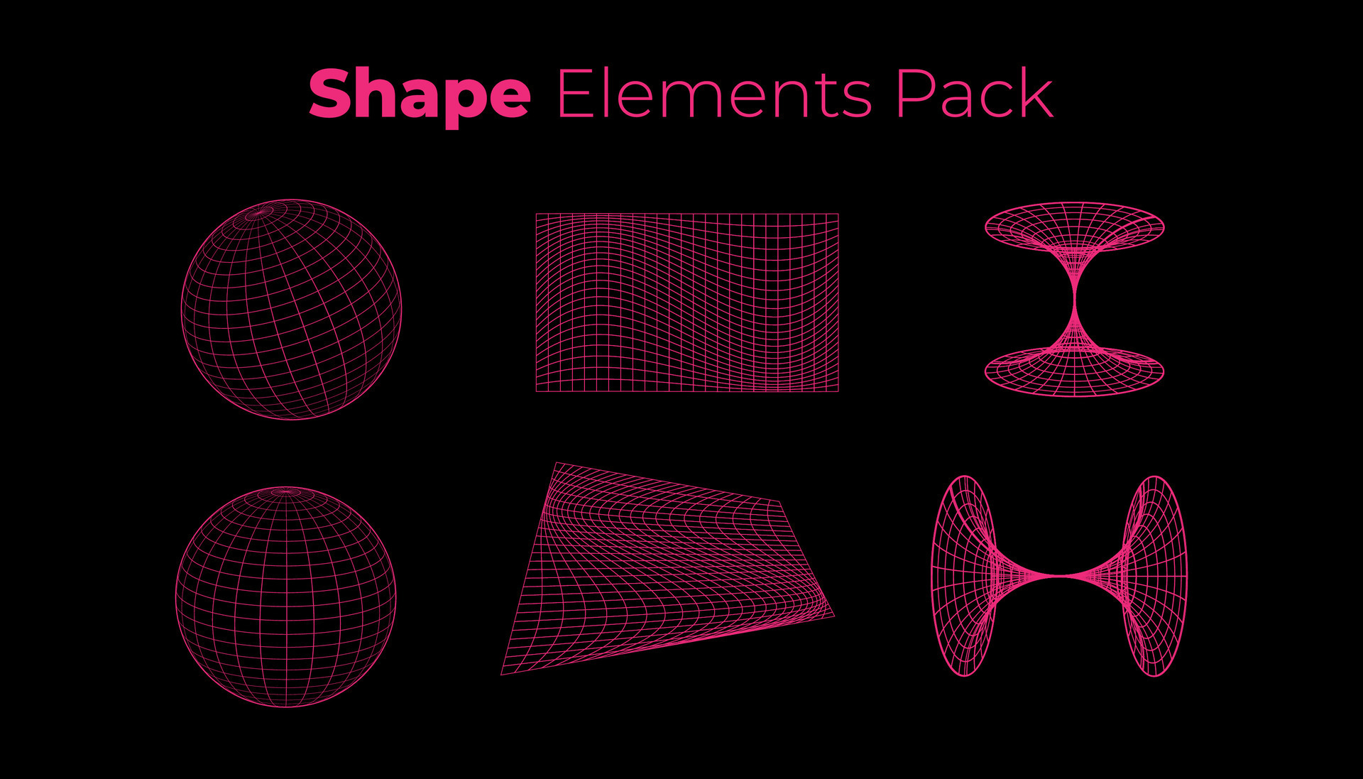 Shapes, Lines and Globe elements pack. Available in various corner ...