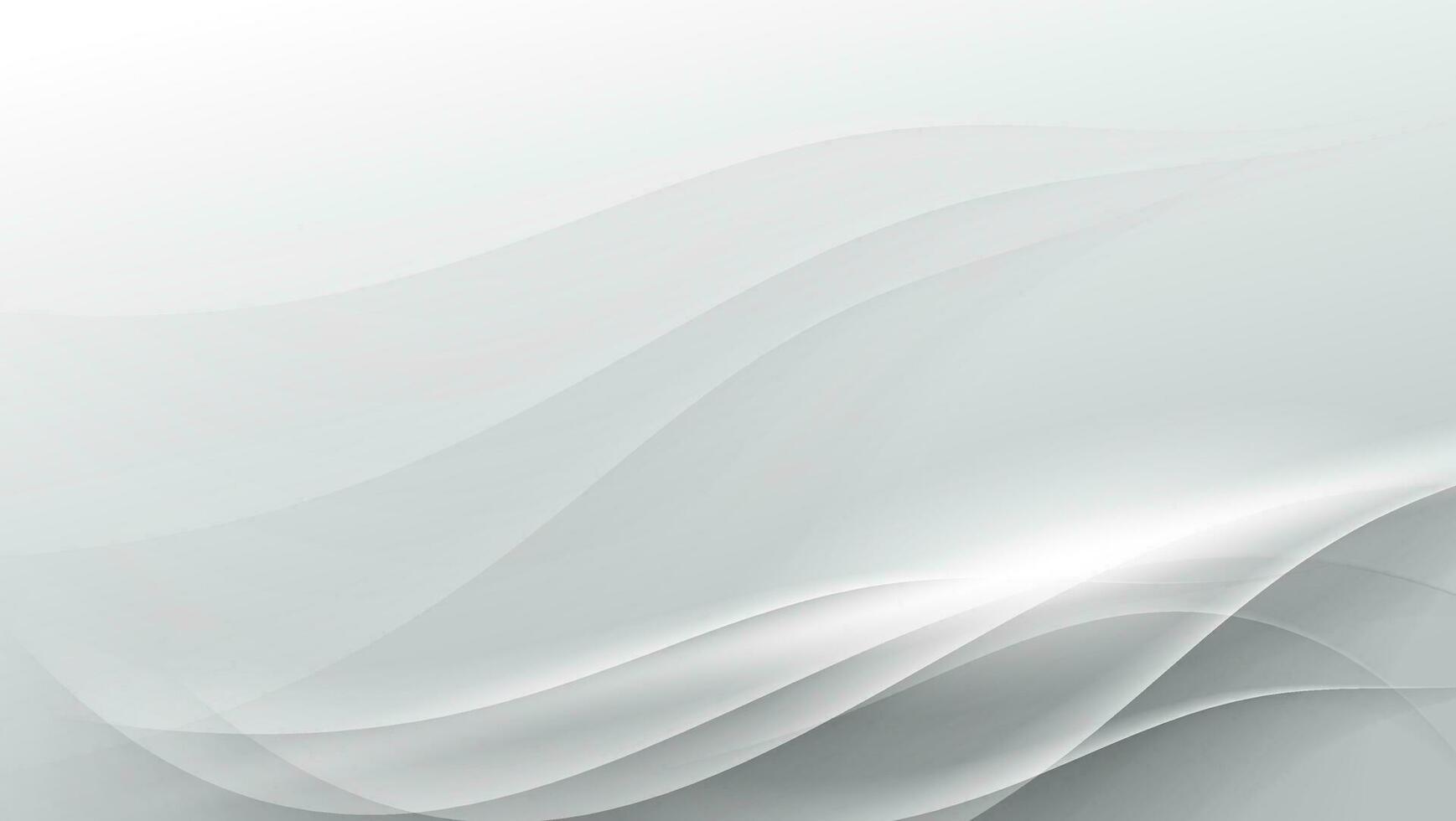 white abstract background with overlaping wavy lines. vector illustration