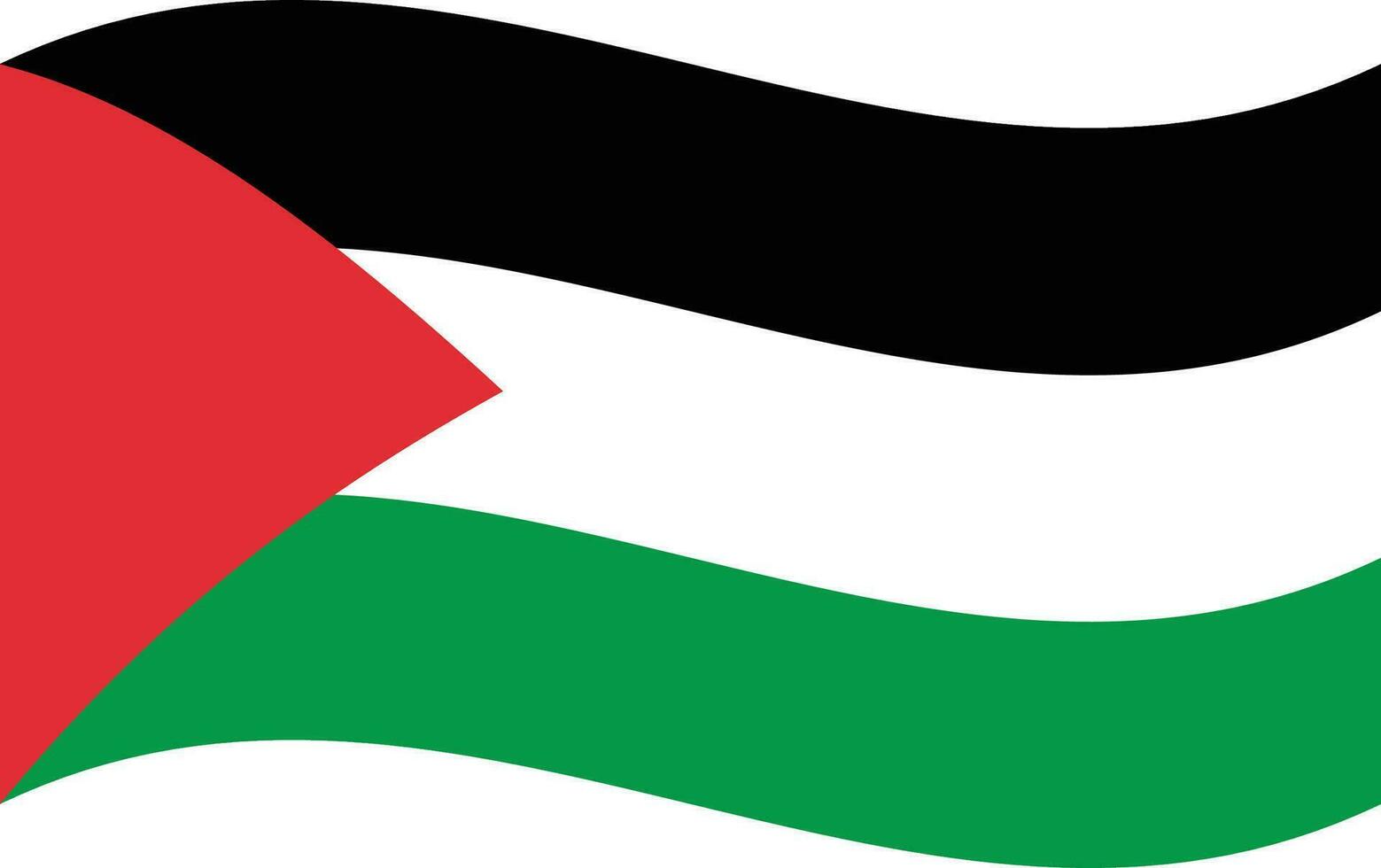 Flag of Palestine. Palestine flag in desing shape vector