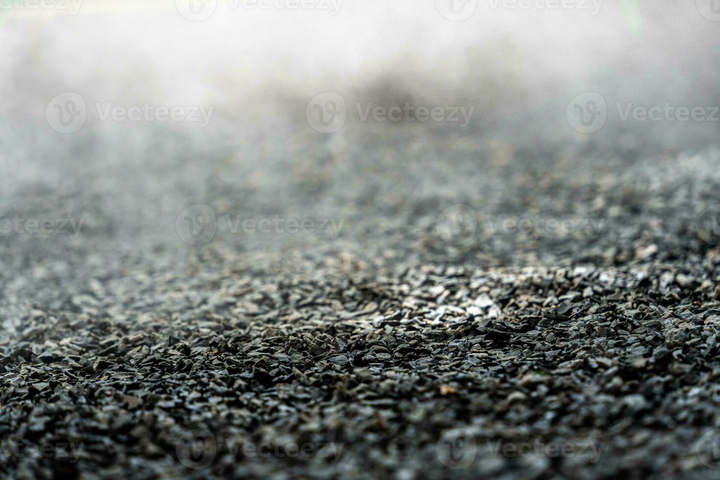 gravel texture floor with mist or fog. Light, dark and gray abstract gravel texture for display products photo