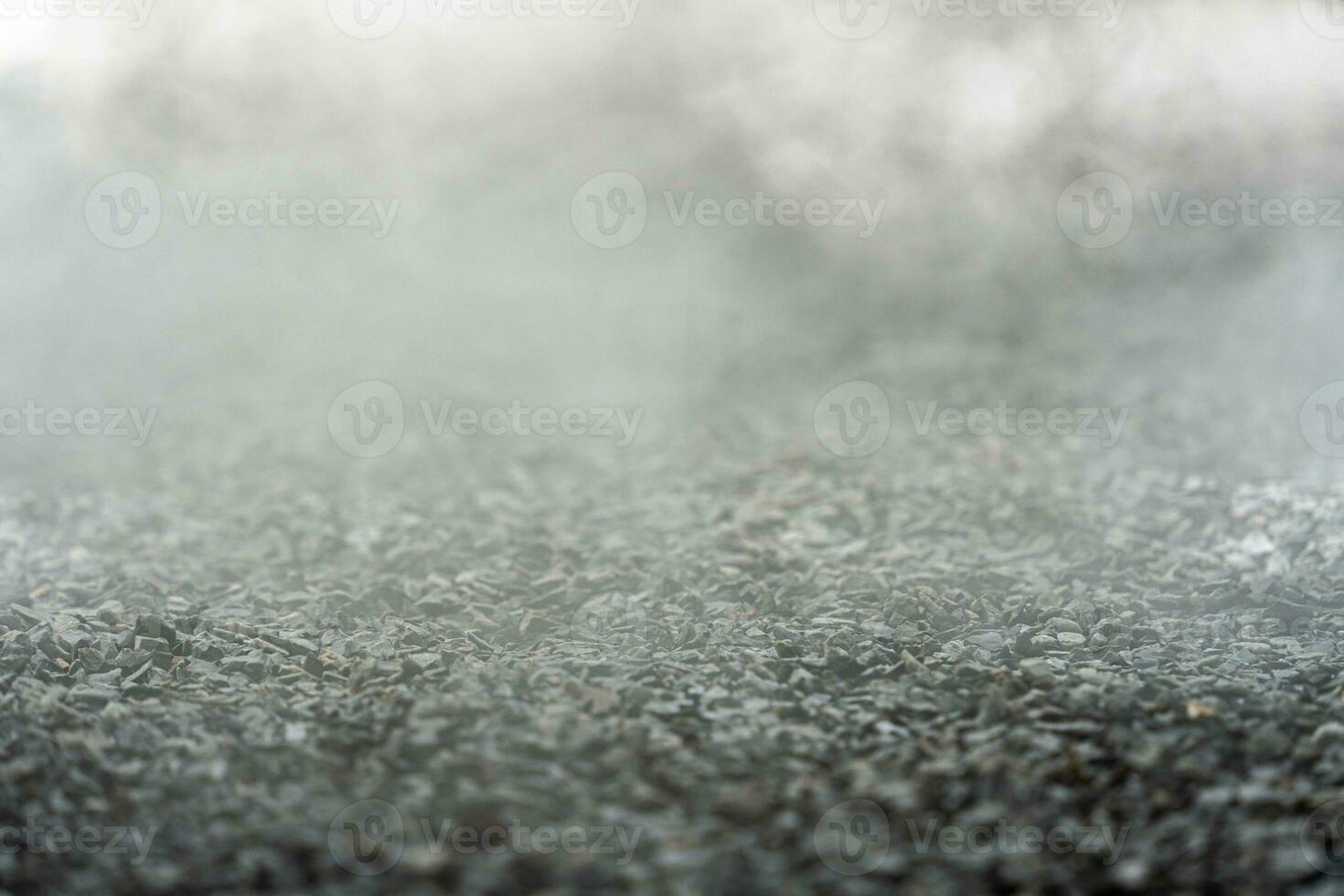 gravel texture floor with mist or fog. Light, dark and gray abstract gravel texture for display products photo