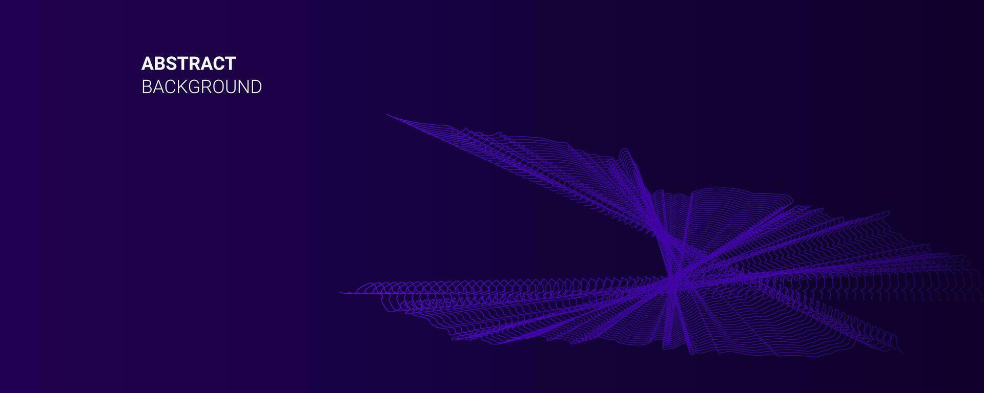 resumen oscuro azul bandera modelo. vector mínimo ondulado línea antecedentes con texto para social medios de comunicación cubrir, y encabezamiento. futurista tecnología concepto.