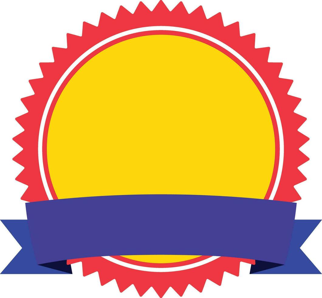 Badge with Ribbon Award Concept vector