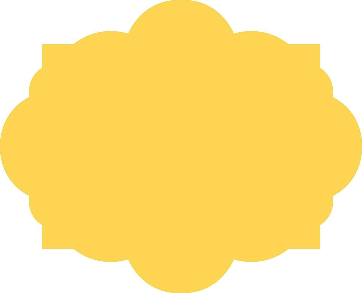 Gold Color Cloud Text Box vector