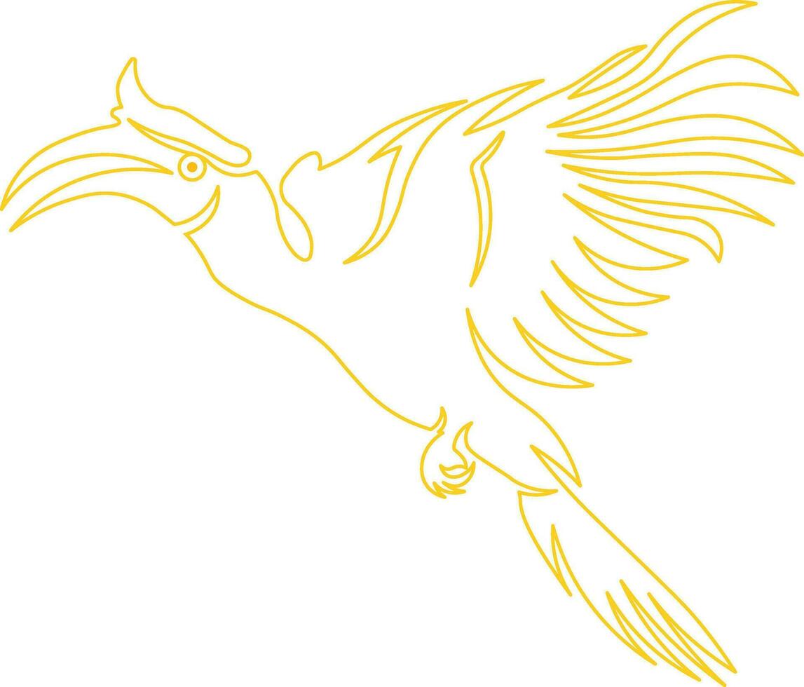 Rhinoceros Hornbill Logo Outline vector