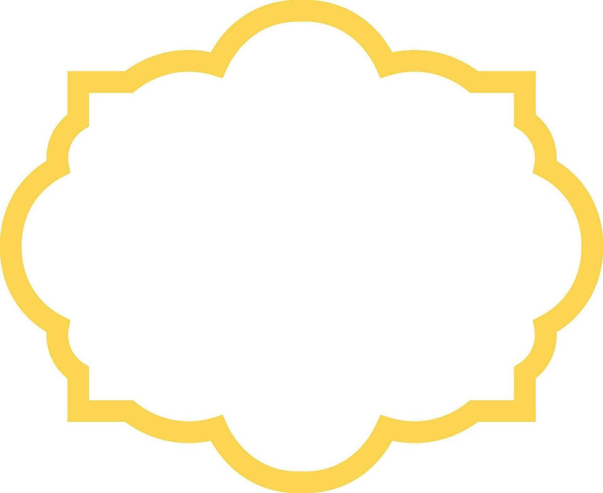 Gold Color Cloud Text Box vector