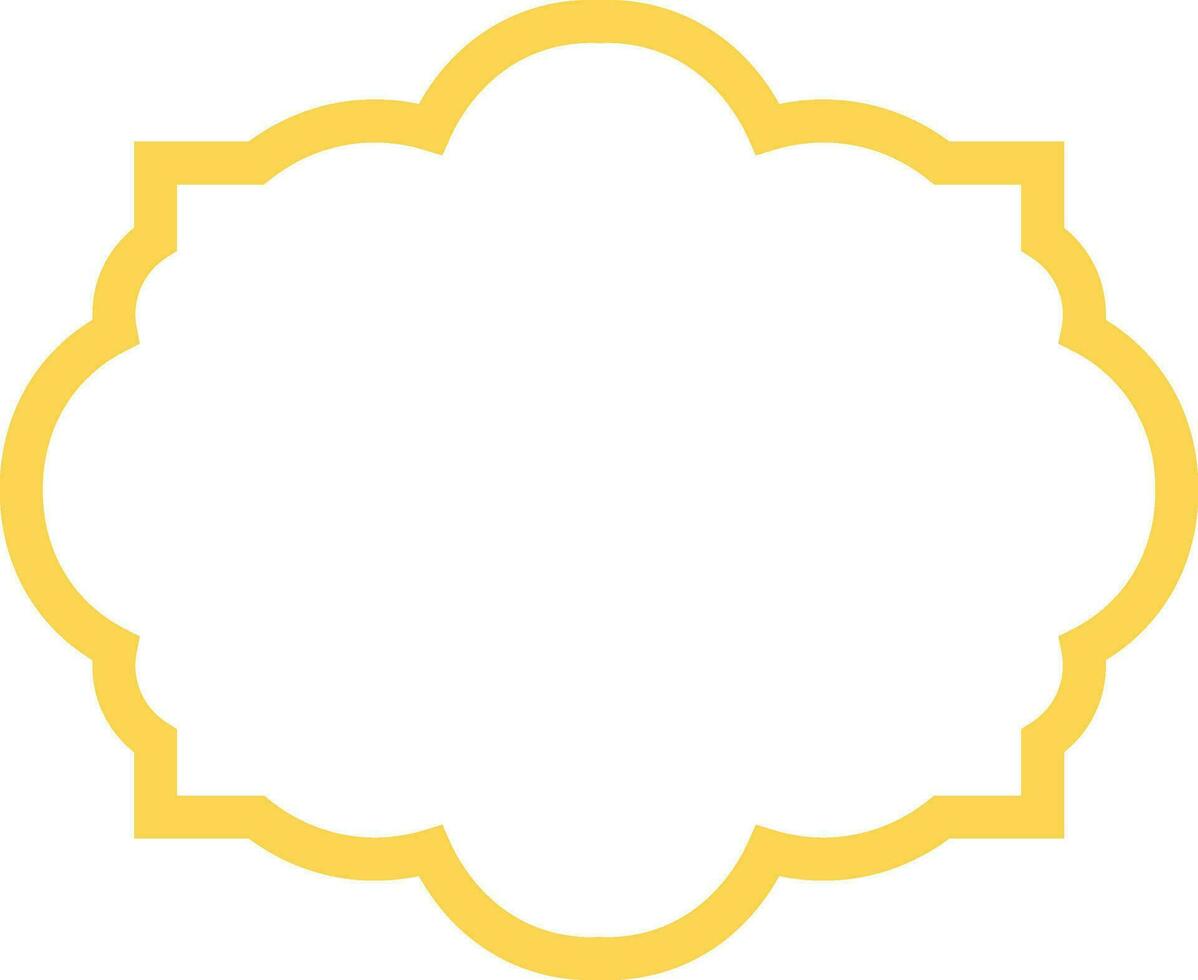 Gold Color Cloud Text Box vector