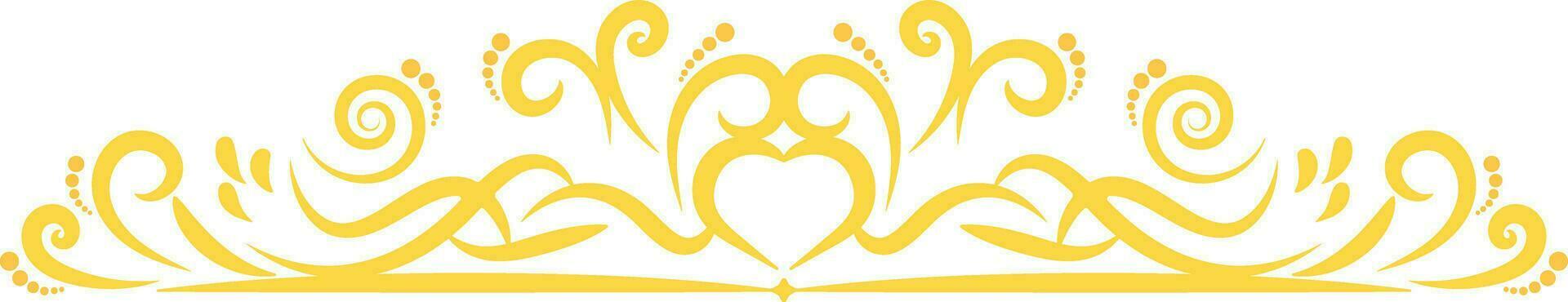 Elegant Stencil Art Ornamental Page Head Border or Frame vector