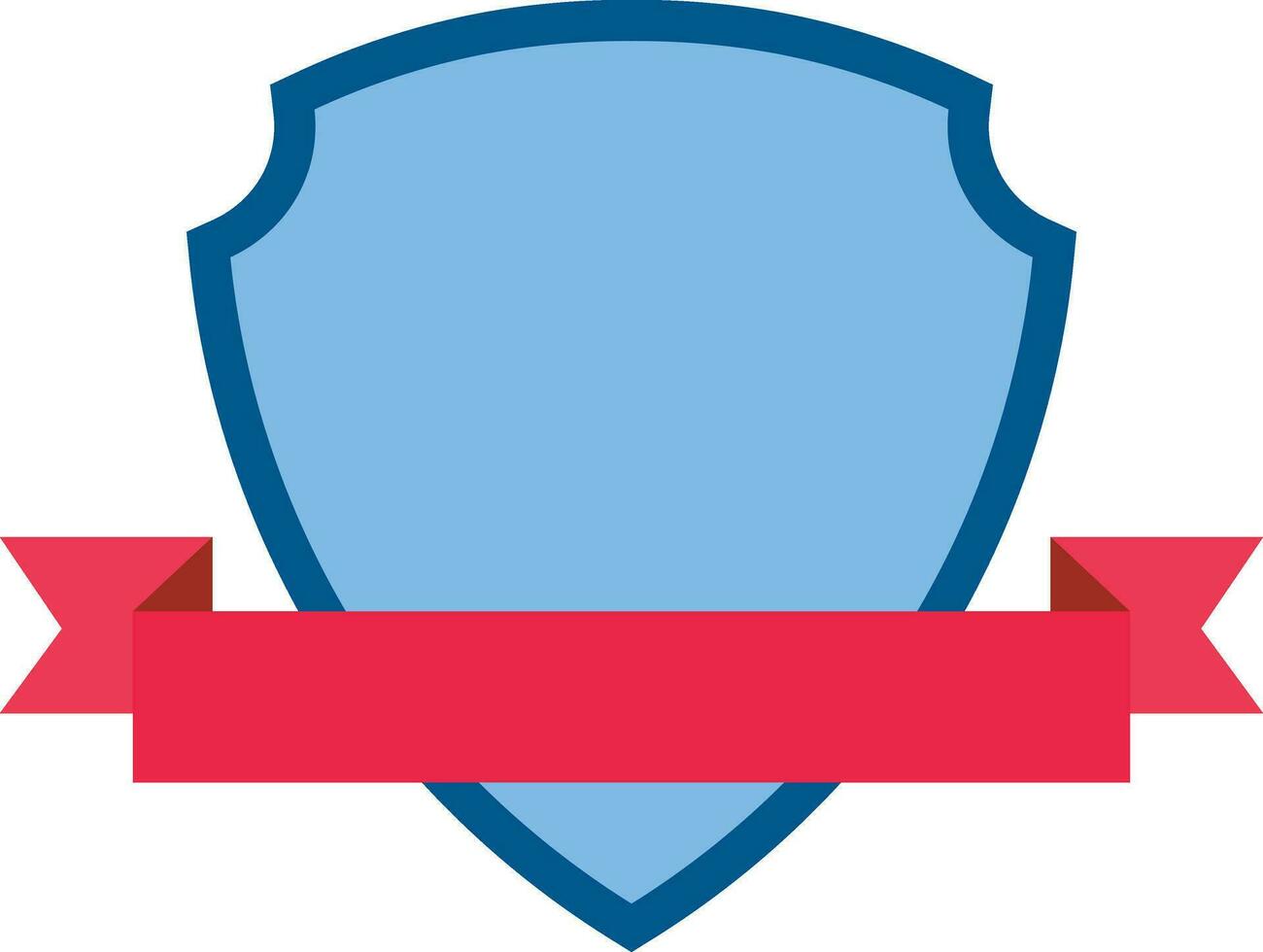Protection Shield with Red Words Ribbon or Banner vector