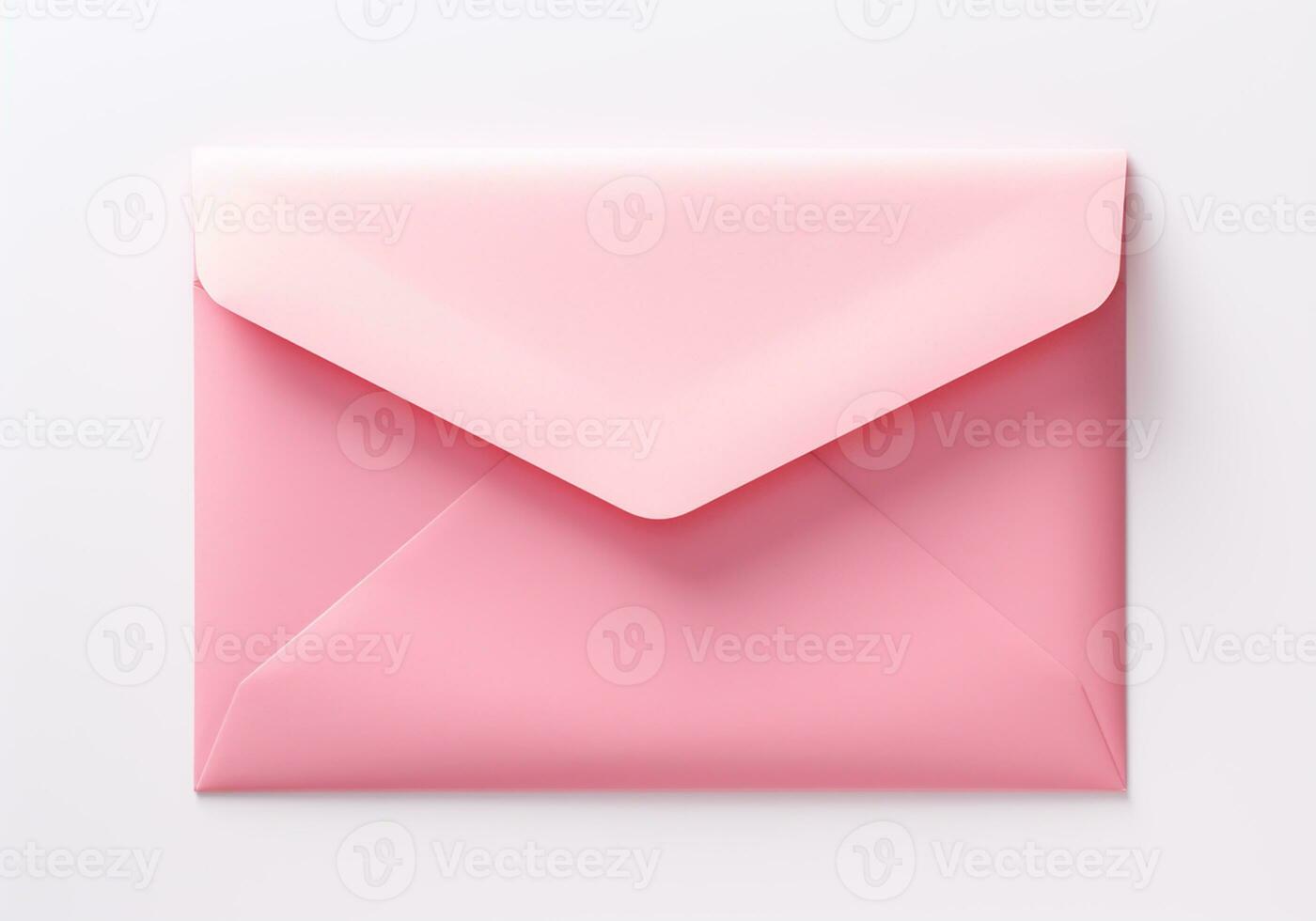 AI generated Paper envelope in a soft pink tone photo