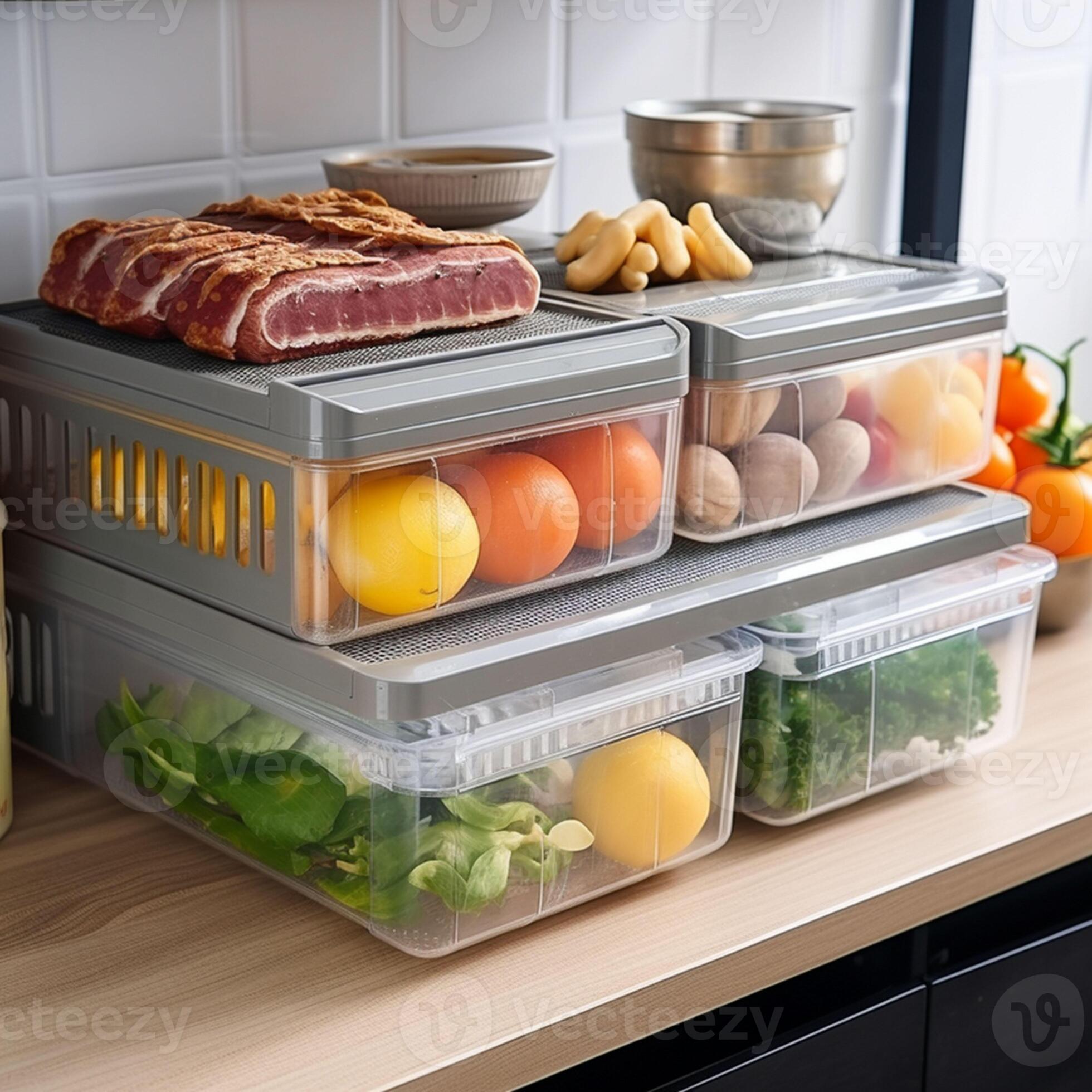 AI generated Organizer for storing fruits and vegetables, plastic